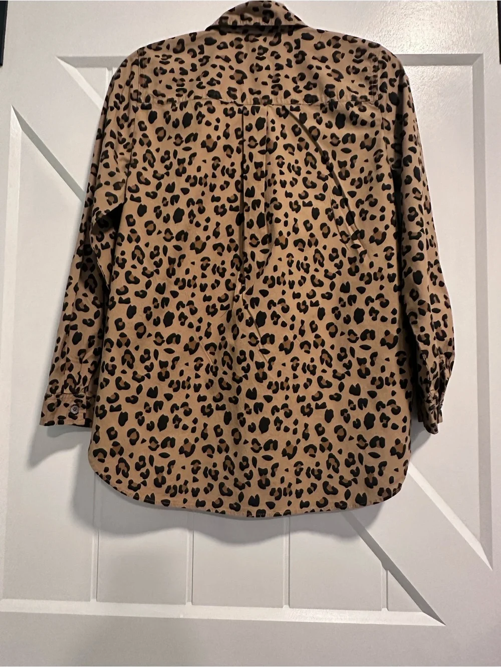 J. Crew Leopard Print Button-Down Tunic in Beige and Black